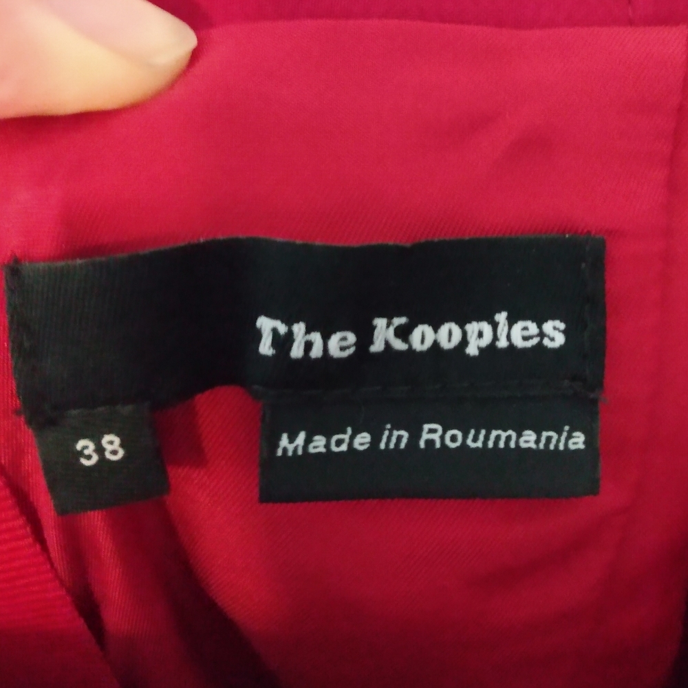 The Kooples Strapless Peplum Mini Cherry Red Cocktail Dress - Picture 3 of 5